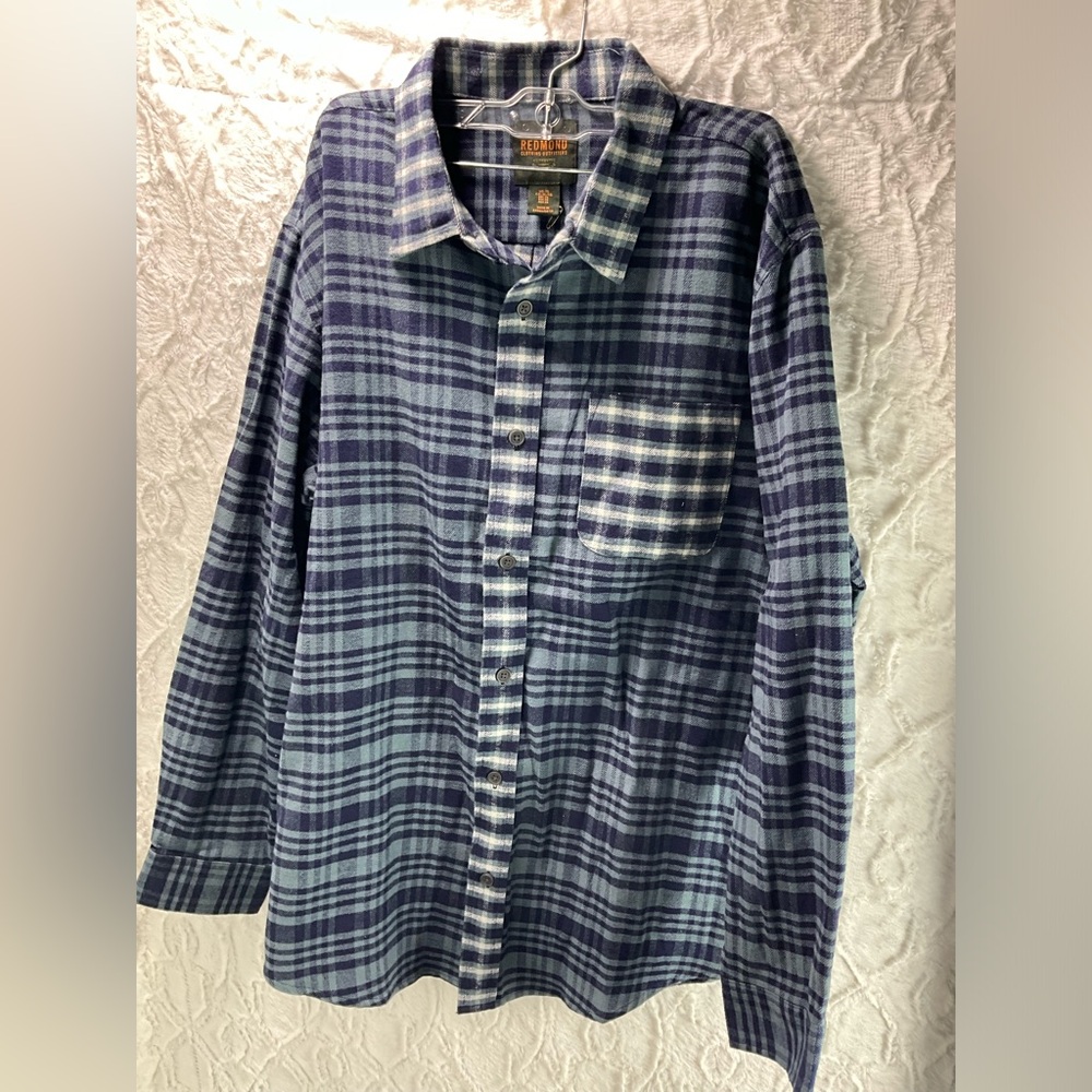 NWOT Redmond Clothing Outfitters Mens ShirtButton Down Collar Flannel, Size XL